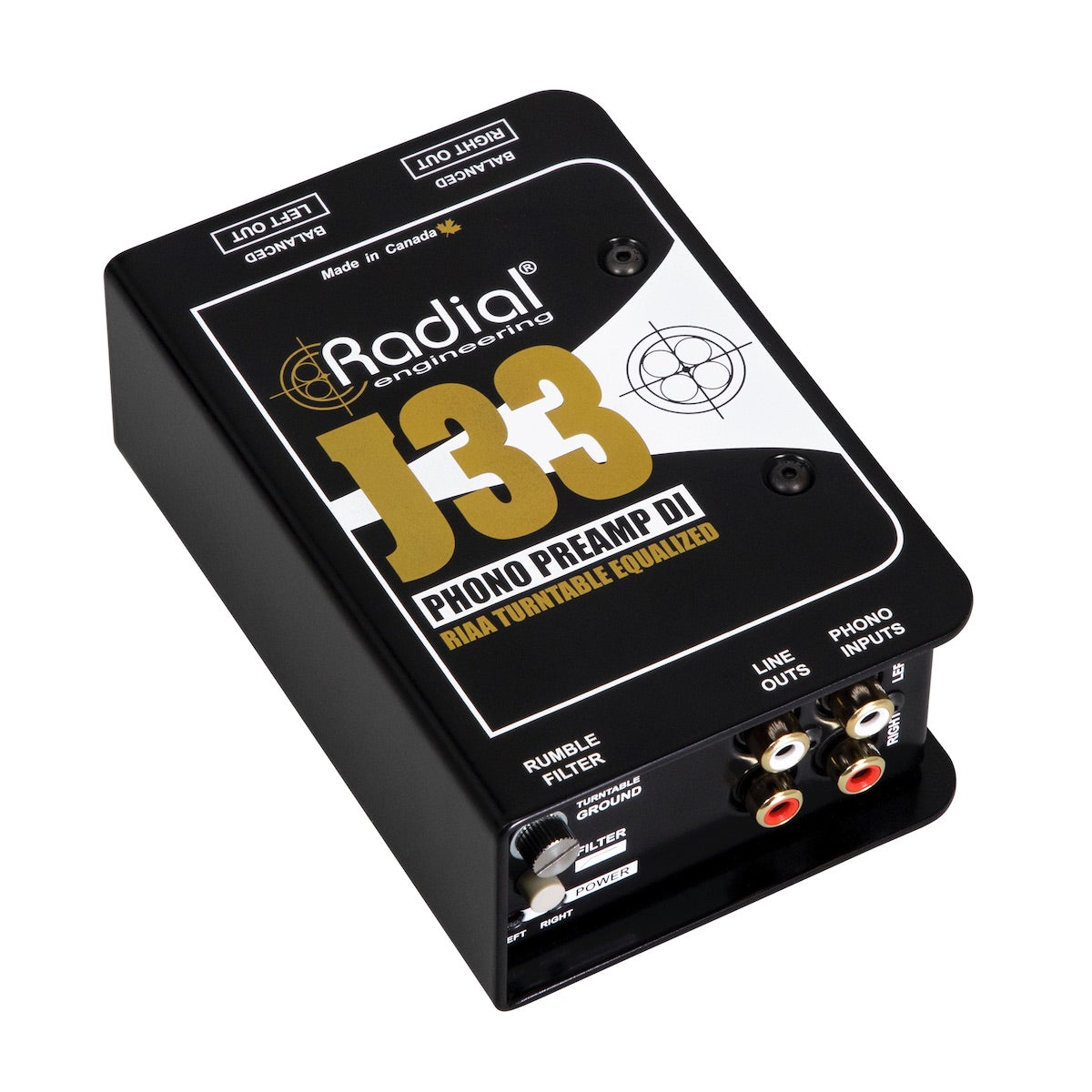 Radial J33 - RIAA Turntable Preamp and DI for Dynamic Phono Cartridges, left
