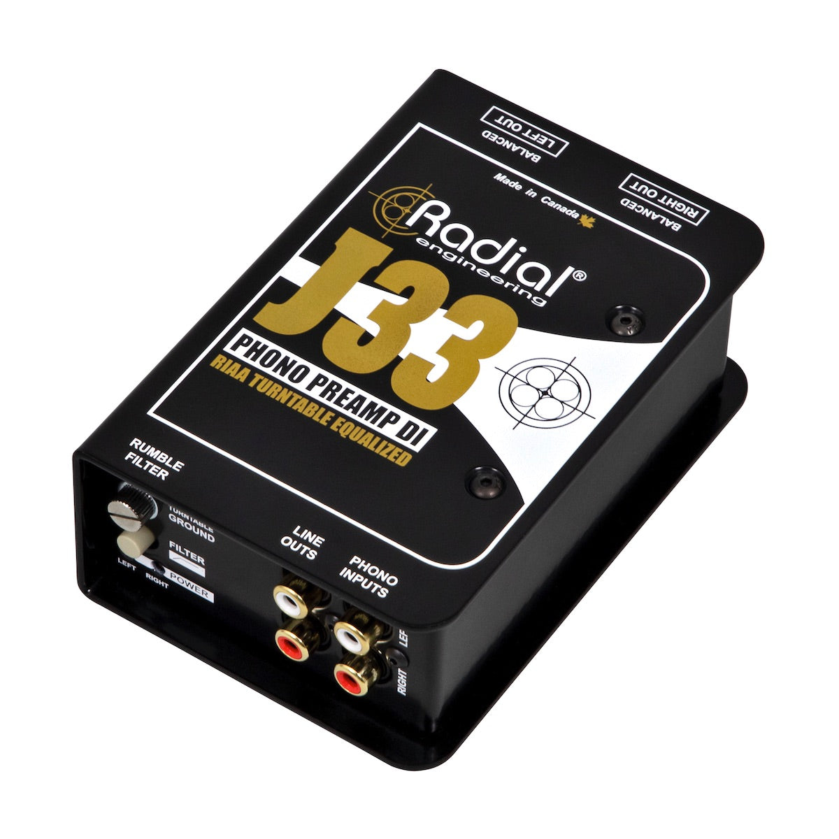 Radial J33 - RIAA Turntable Preamp and DI for Dynamic Phono Cartridges, right
