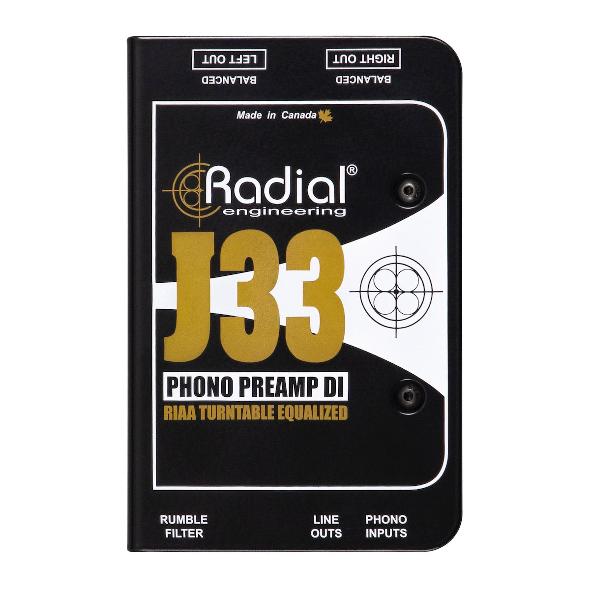Radial J33 - RIAA Turntable Preamp and DI for Dynamic Phono Cartridges, top