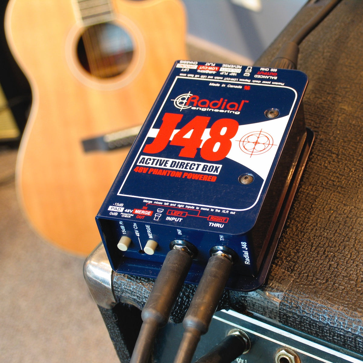Radial J48 - Phantom Powered Active Direct Box, in use