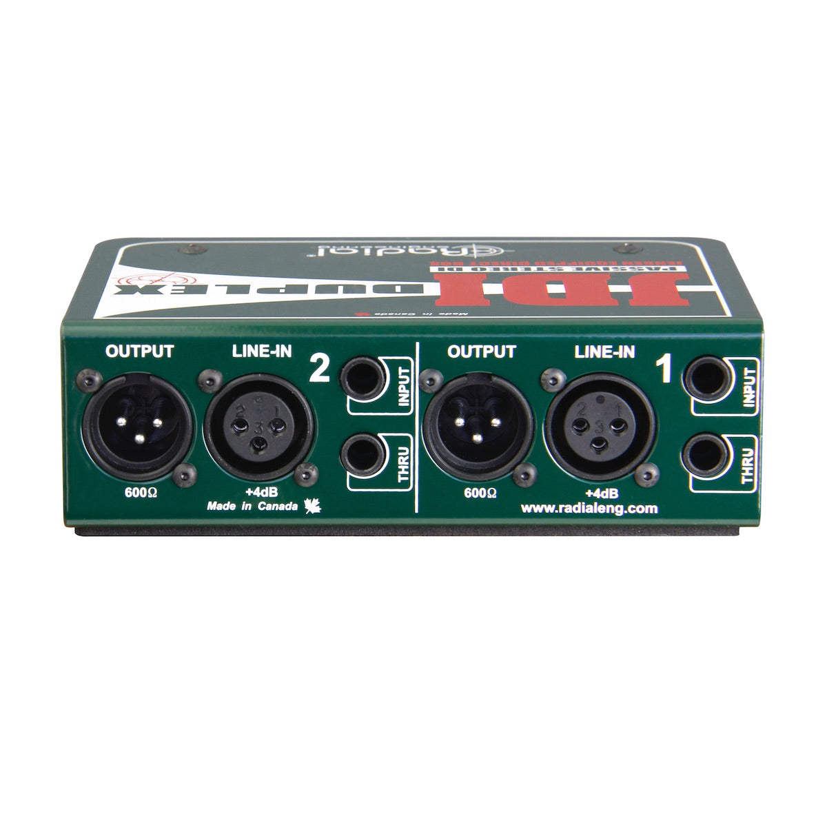 Radial JDI Duplex - Stereo Passive Direct Box, back