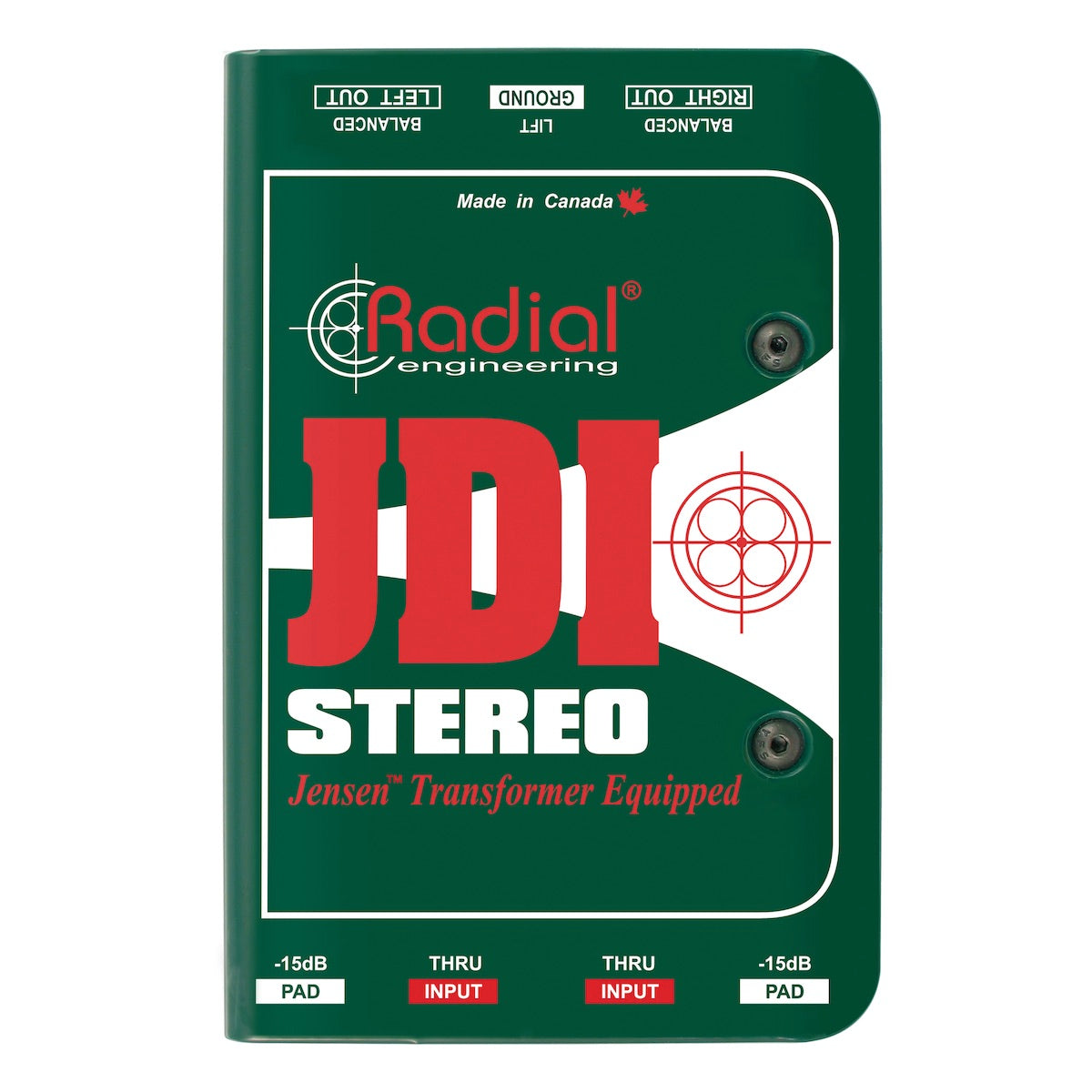 Radial JDI Stereo - Passive Two-channel Direct Box with Jensen Transformers, top