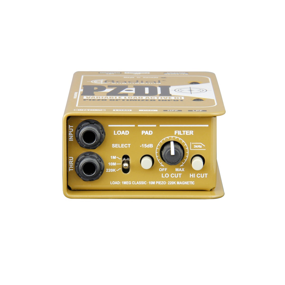 Radial PZ-DI - Orchestral and Acoustic Instrument Active Direct box, front