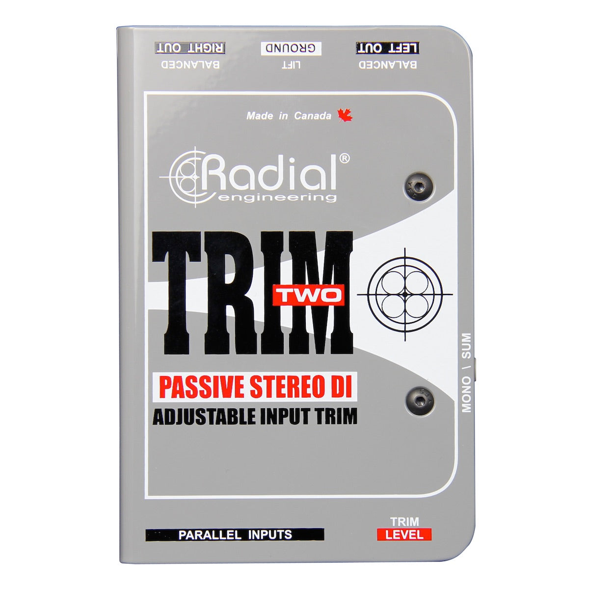 Radial Trim-Two - Stereo Passive Direct Box with Volume Control, top
