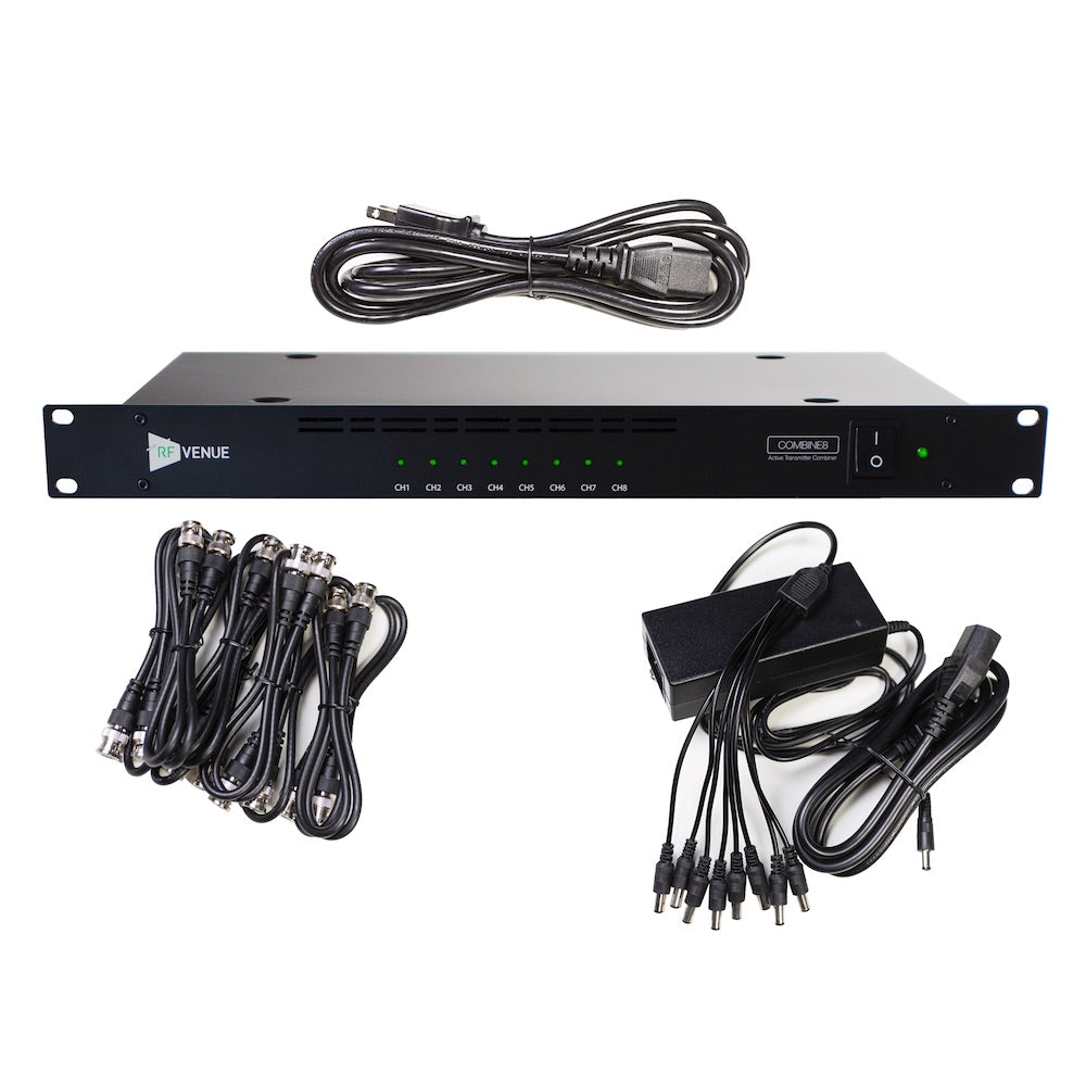 RF Venue COMBINE8 - 8-channel Transmitter Combiner, included equipment