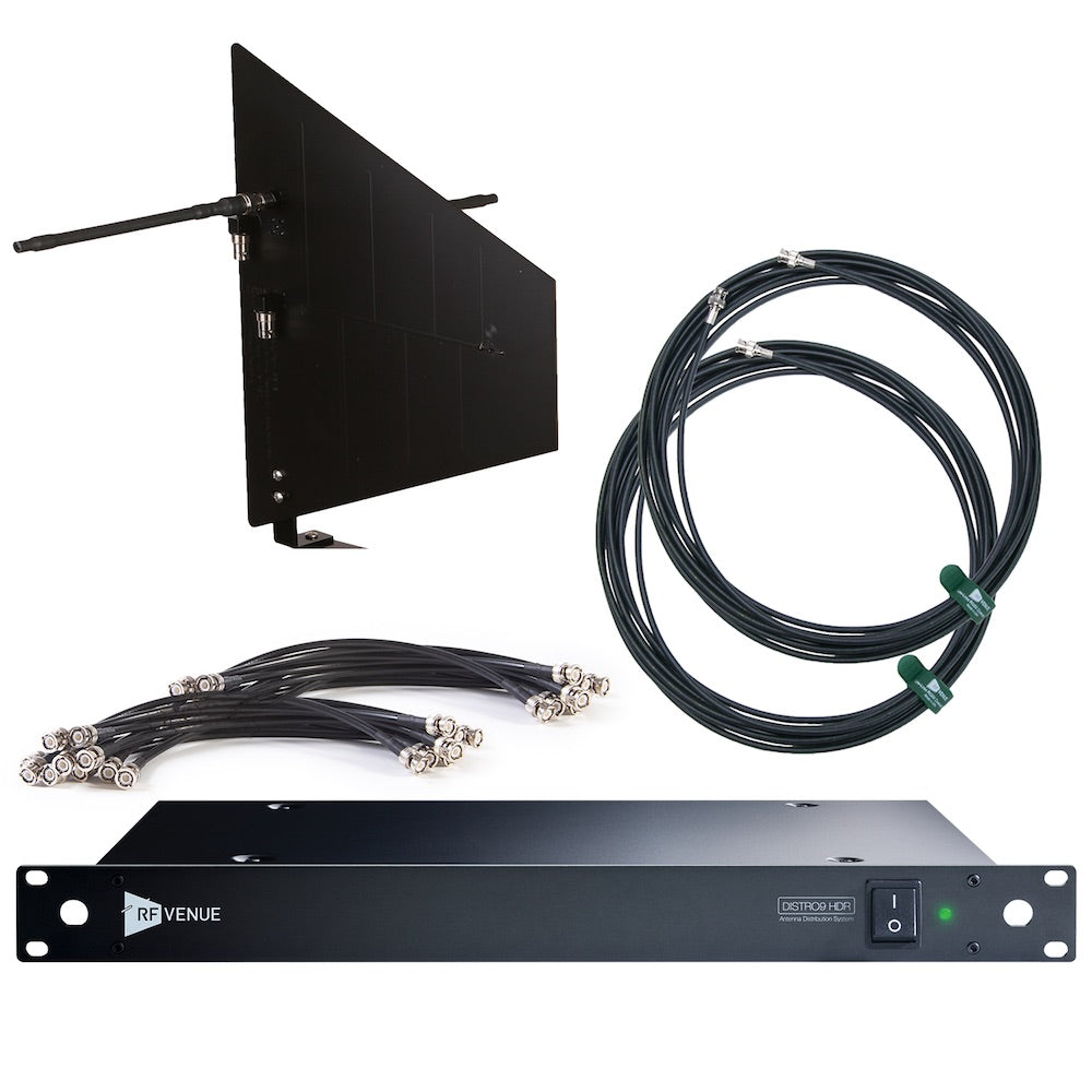 RF Venue 9-Channel Wireless Microphone Upgrade Pack - Wallmount Black