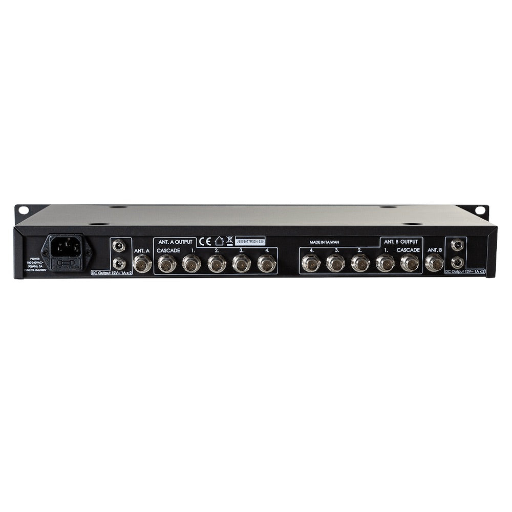 RF Venue DISTRO4 - 4-Channel Antenna Distribution System for Wireless Mics, back