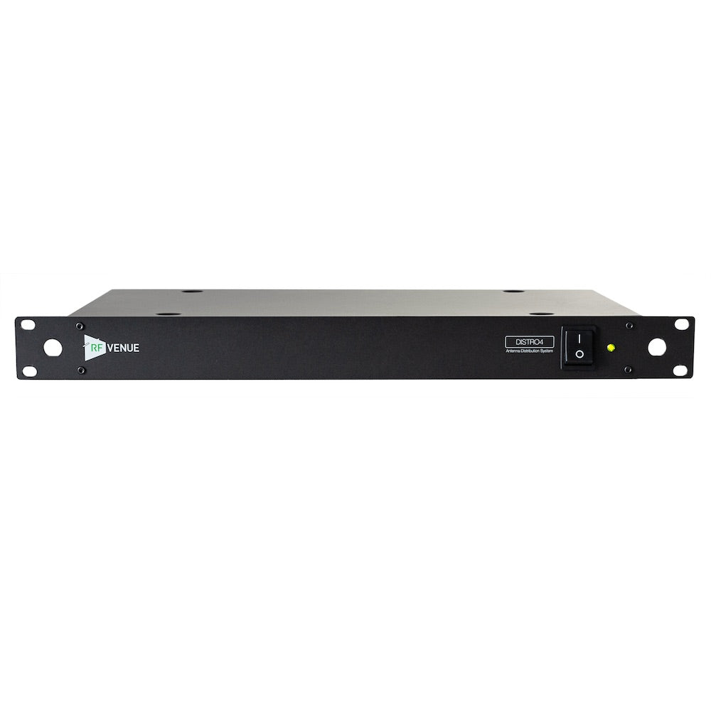 RF Venue DISTRO4 - 4-Channel Antenna Distribution System for Wireless Mics, front