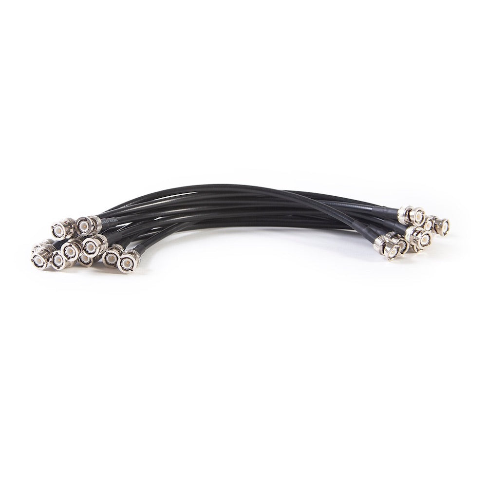 RF Venue RG8X1-10 - BNC 1-foot Coaxial Cable Interconnect Kit, 10-pack