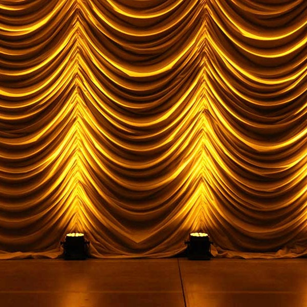 Blizzard Lighting RokBox EXA LED Wash Light, gold lit stage