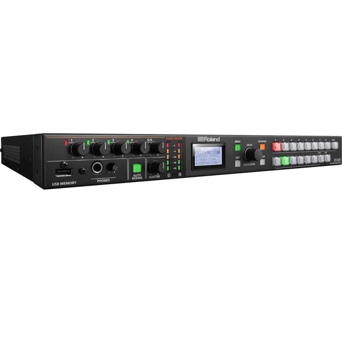 Roland XS-62S - HD Video Switcher with PTZ Camera Control, left 3/4 view