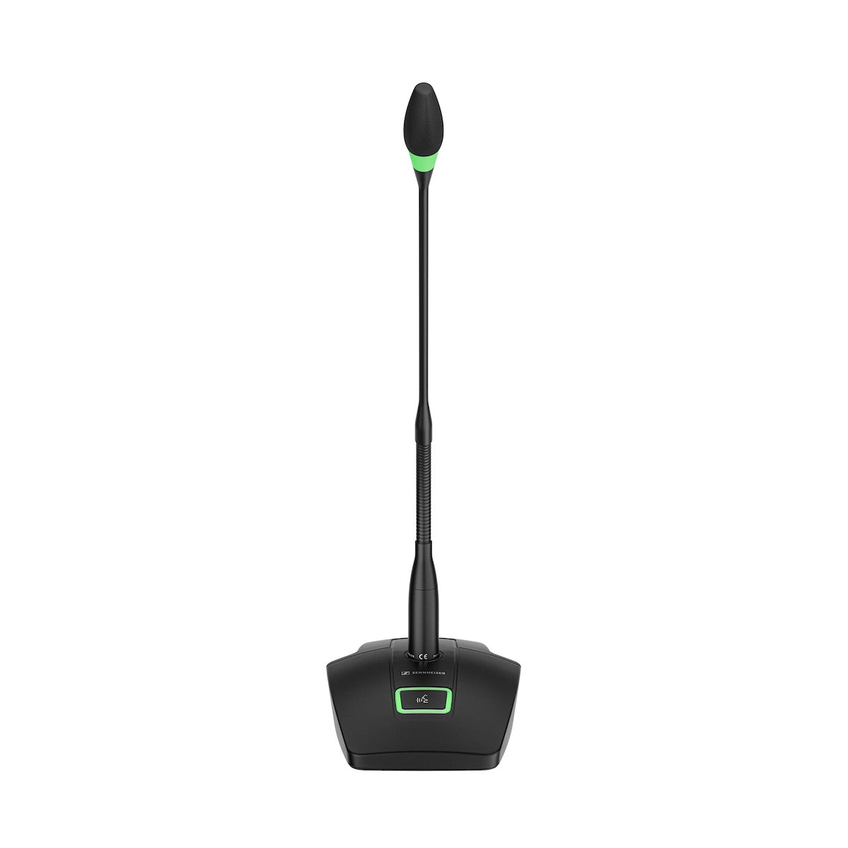Sennheiser EW-DX TS 5-PIN - Evolution Wireless Digital Tablestand Transmitter, shown with gooseneck mic (not included)