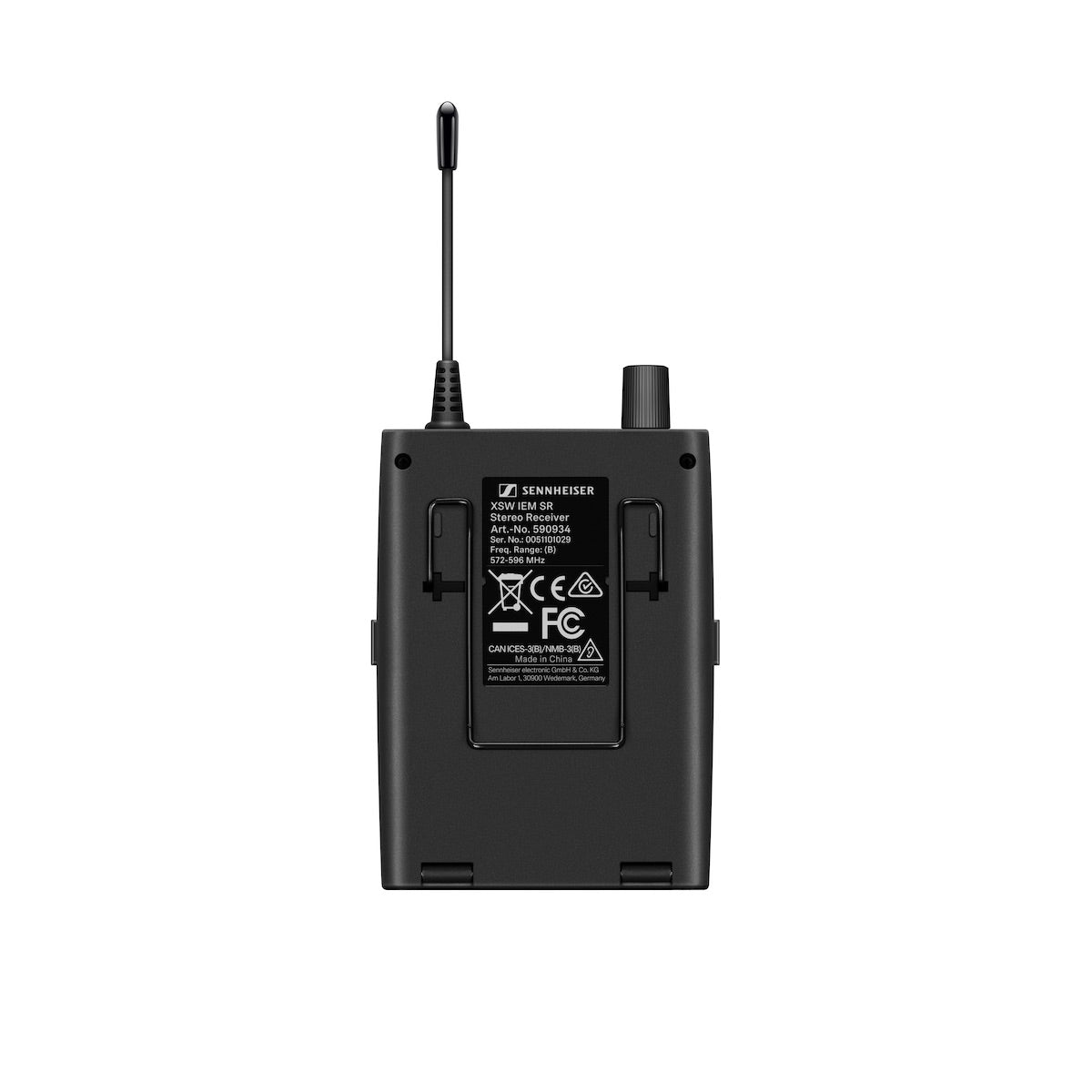 Sennheiser XSW IEM EK bodypack receiver, rear