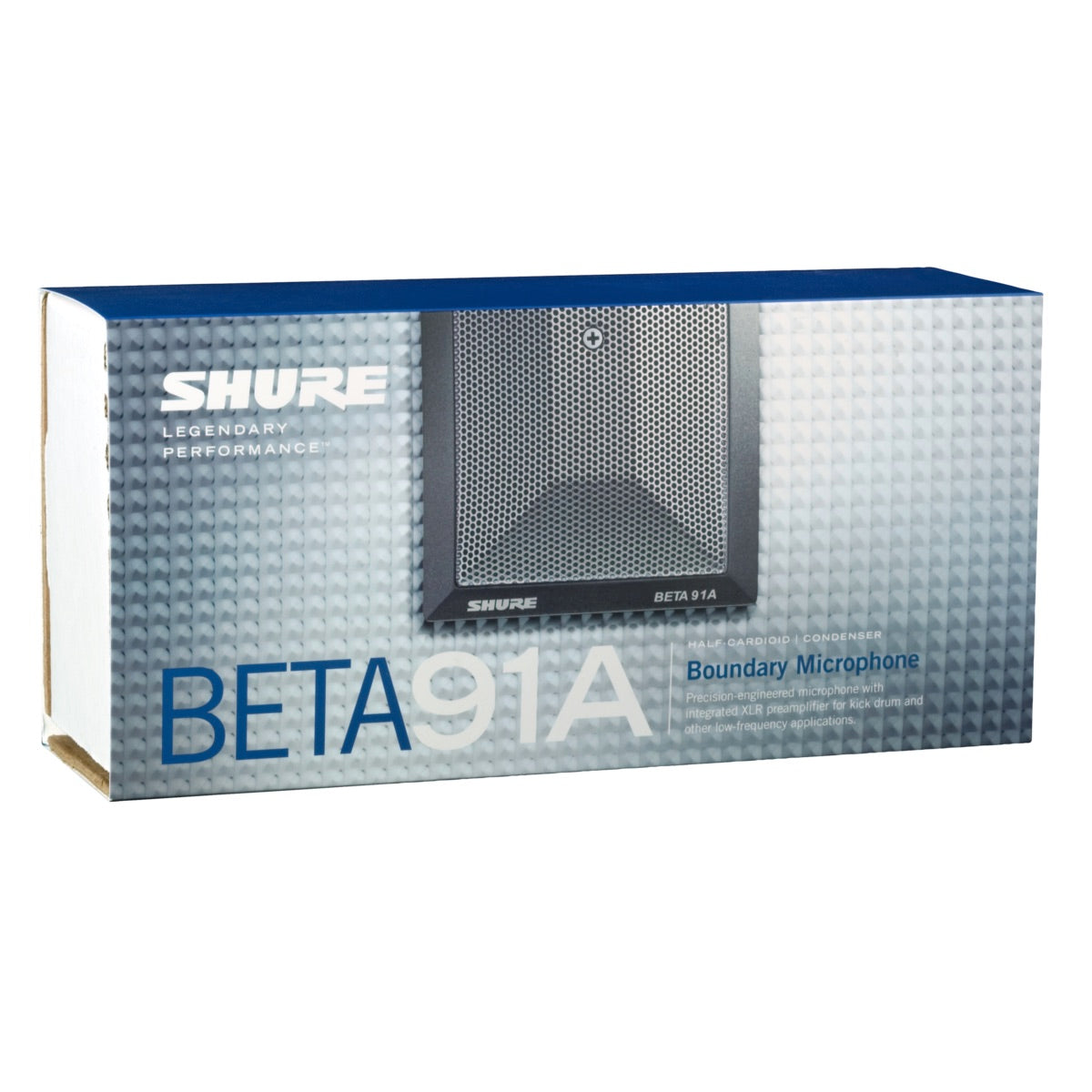 Shure Beta 91A - Half-Cardioid Condenser Microphone for Kick Drum, box
