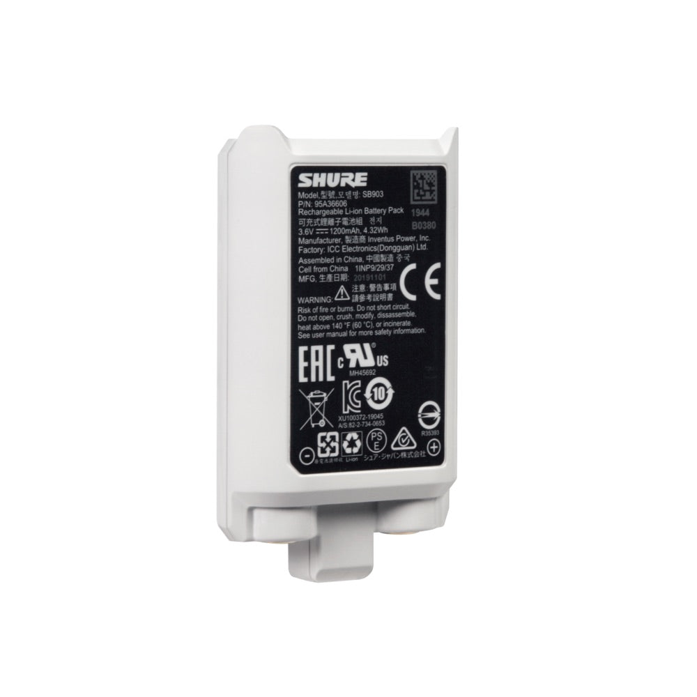 Shure SB903 - Lithium-Ion battery for SLX-D Wireless Transmitters