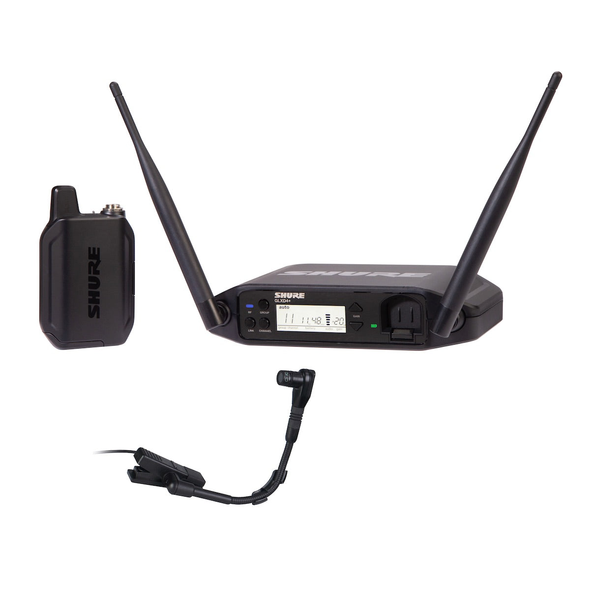 Shure GLXD14+/B98 Instrument System with WB98H/C Gooseneck Instrument Microphone