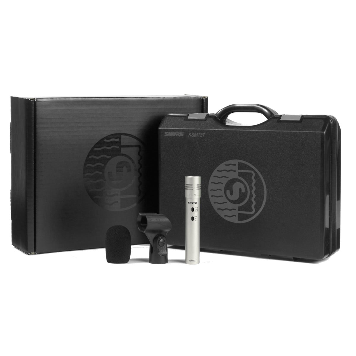 Shure KSM137 - Cardioid Condenser Instrument Microphone, case, clip, and windscreen