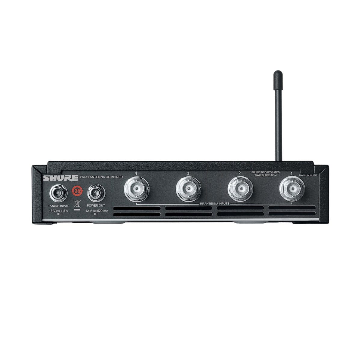 Shure PA411 - Antenna Combiner for up to four PSM 300 Transmitters, rear