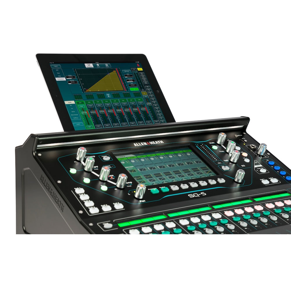 Allen & Heath SQ Tablet Shelf Bracket - Mixer Accessory, front iPad detail