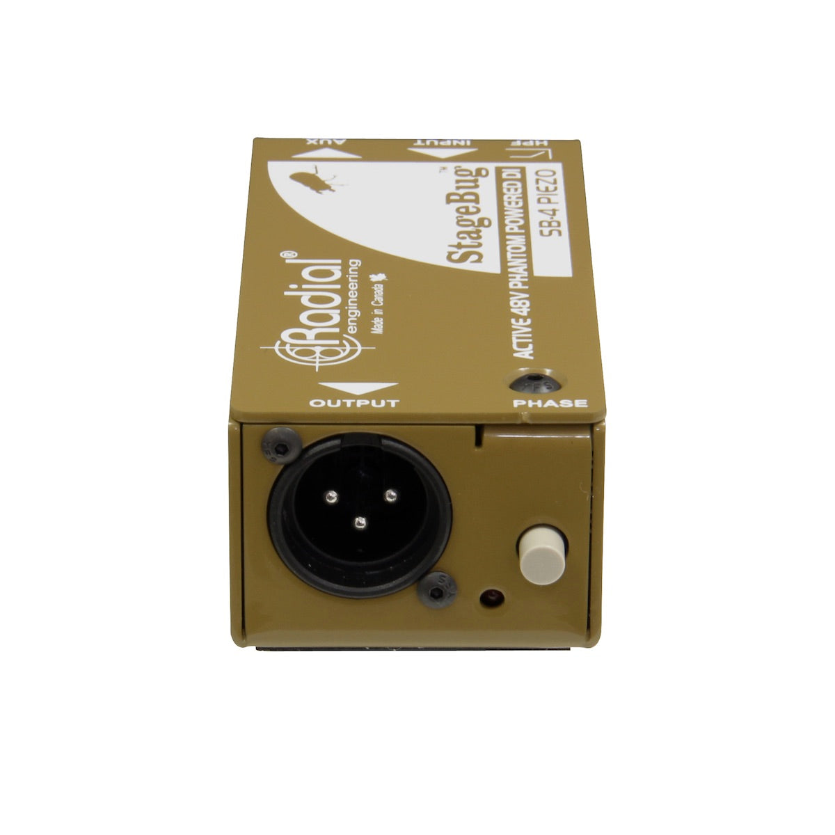 Radial StageBug SB-4 Piezo - Compact Active Direct Box for Piezo Pickups, back