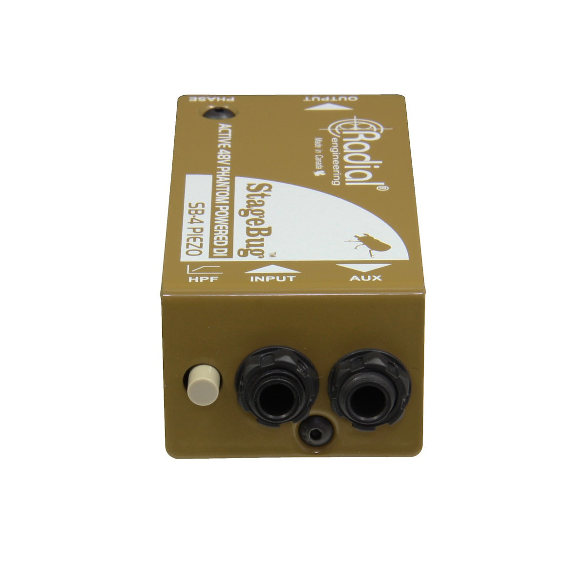Radial StageBug SB-4 Piezo - Compact Active Direct Box for Piezo Pickups, front