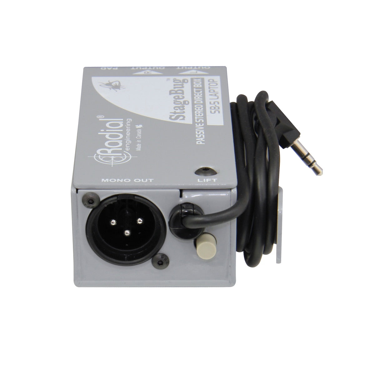 Radial StageBug SB-5 Laptop - Compact Stereo Direct Box for Computers, front