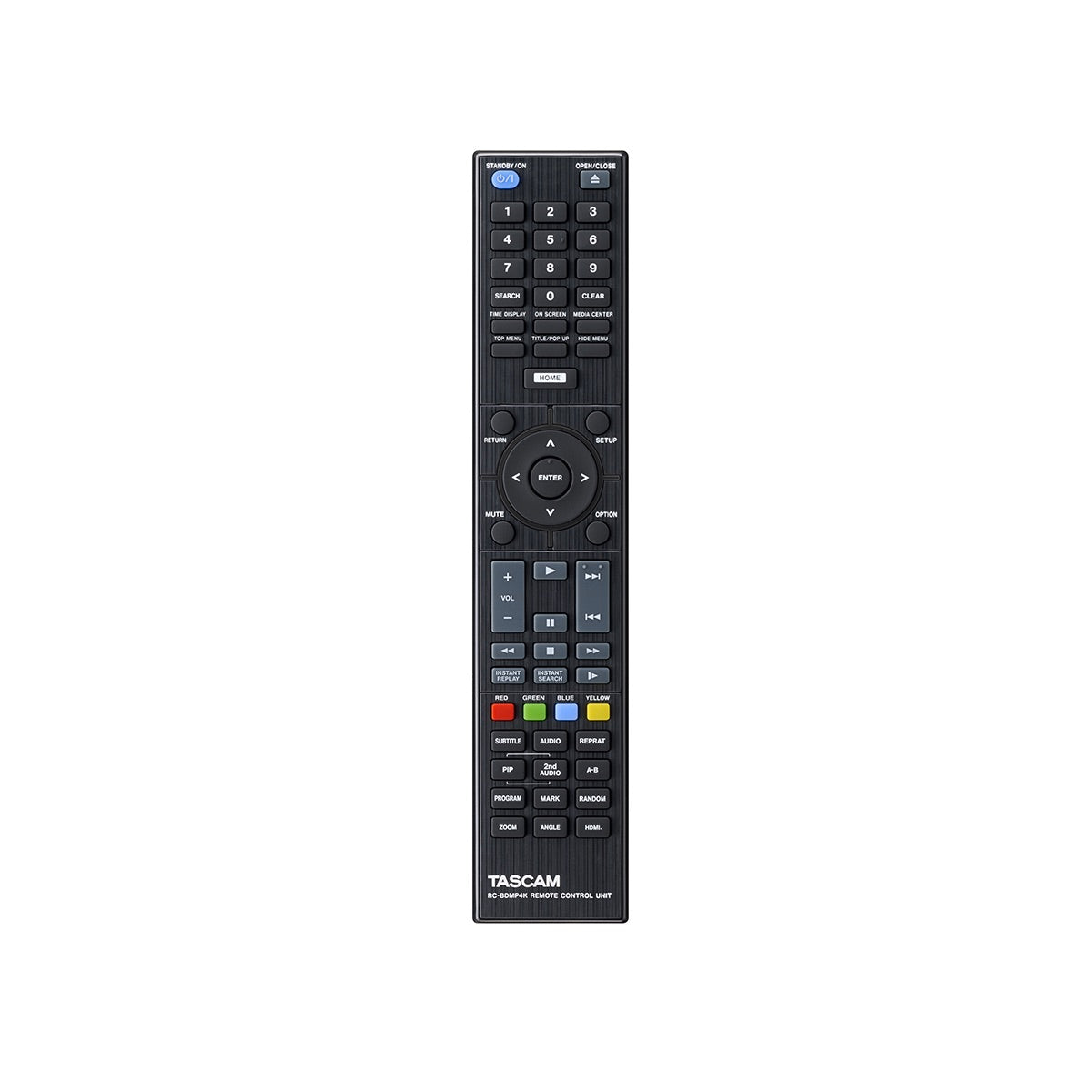 Tascam BD-MP4K - Professional 4K UHD Blu-ray Multimedia Player, remote