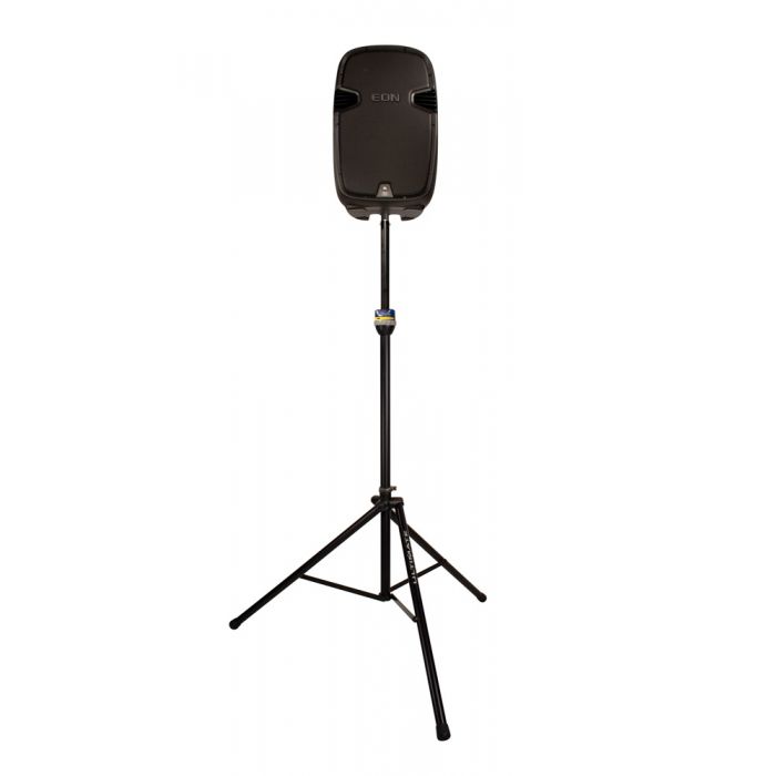 Ultimate Support TS-99B - TeleLock Speaker Stand or Lighting Tree Base, shown with a speaker