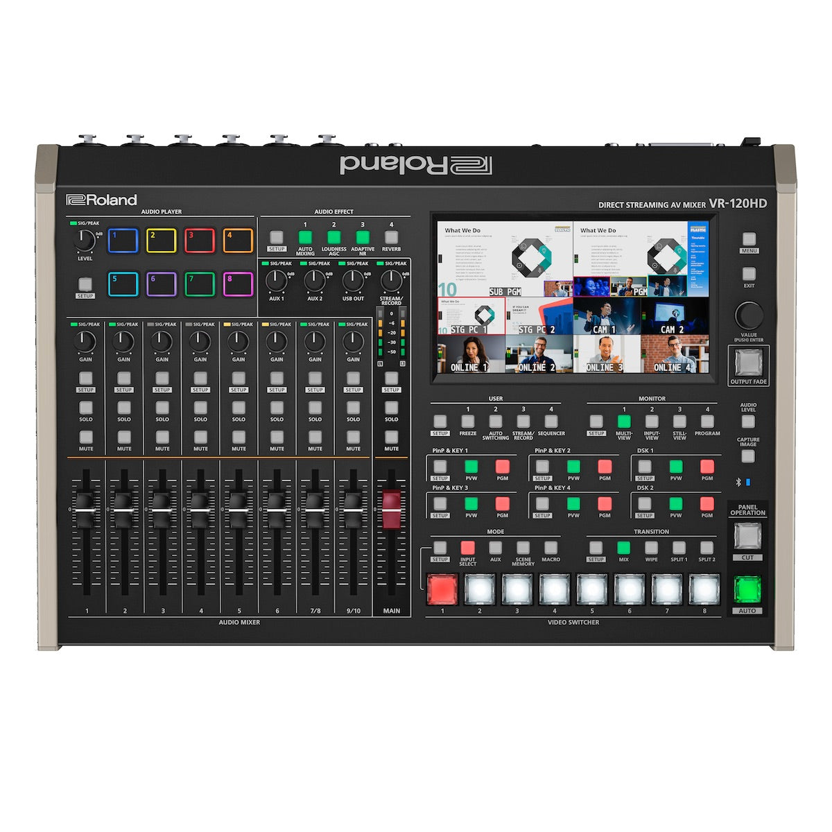 Roland VR-120HD - Direct Streaming AV Mixer, Video Switcher