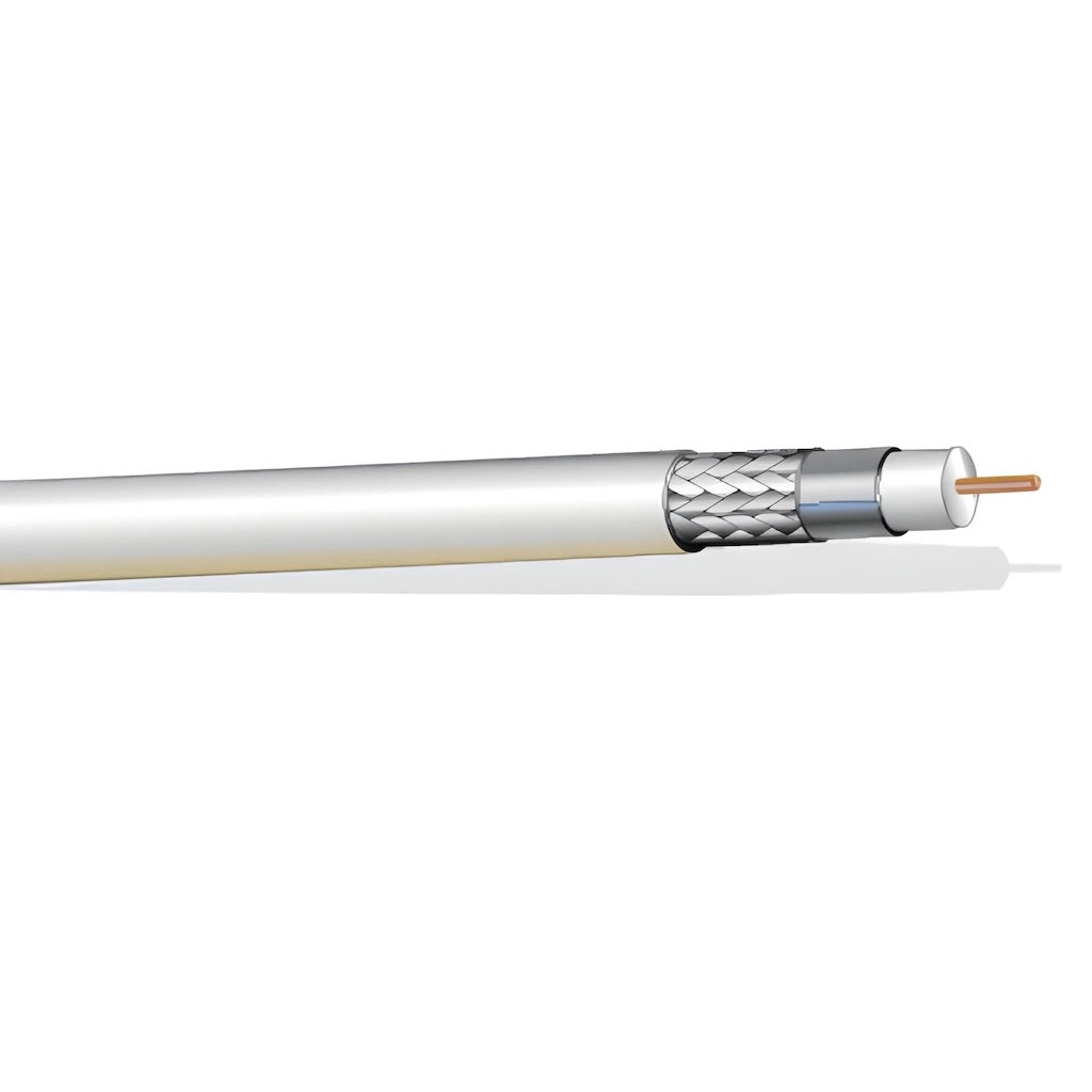 West Penn Wire 256350 - RG6 HD-SDI Digital Video Plenum Bulk Cable, white