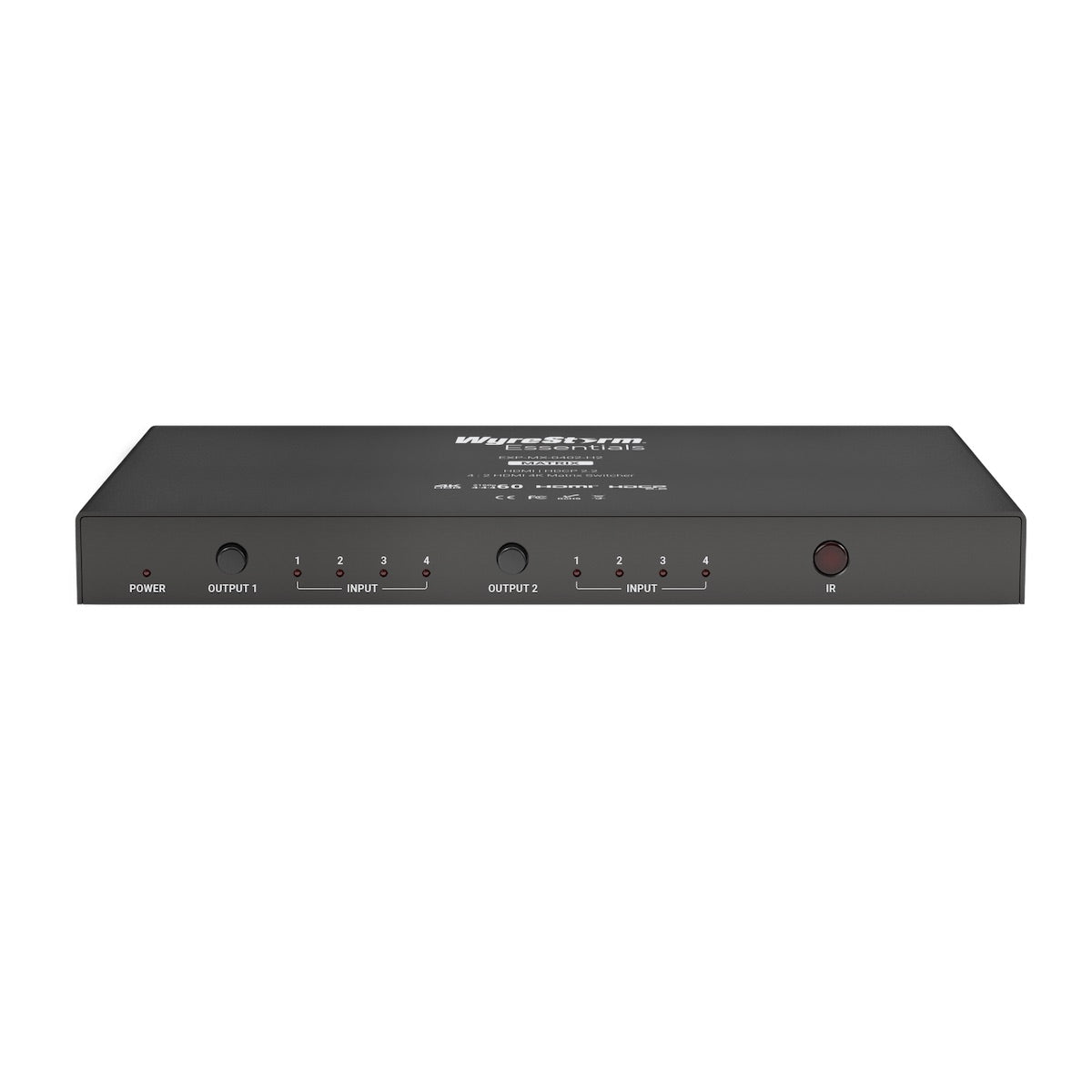 WyreStorm Essentials EXP-MX-0402-H2 - 4K HDR 4×2 HDMI Matrix Switcher, front