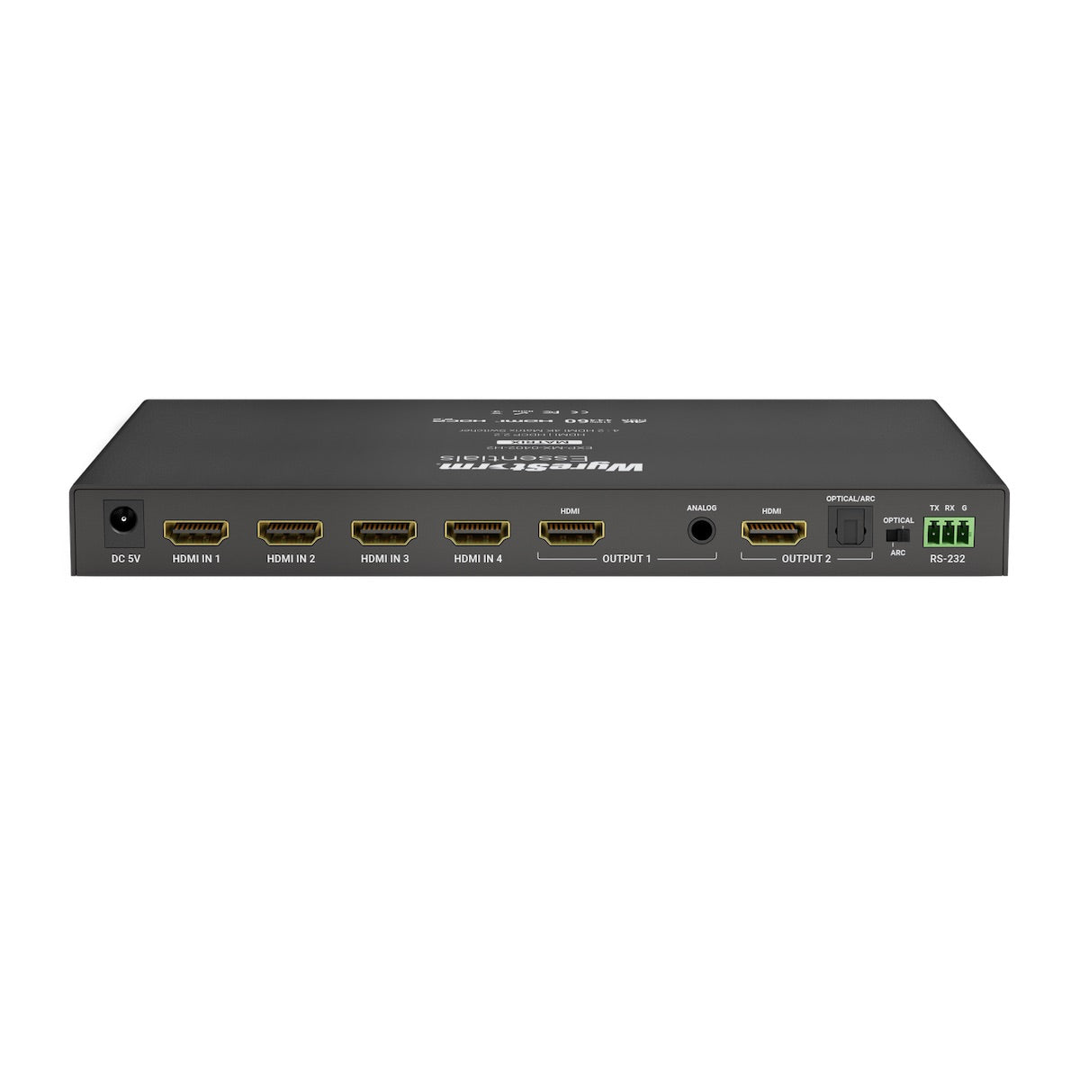 WyreStorm Essentials EXP-MX-0402-H2 - 4K HDR 4×2 HDMI Matrix Switcher, rear