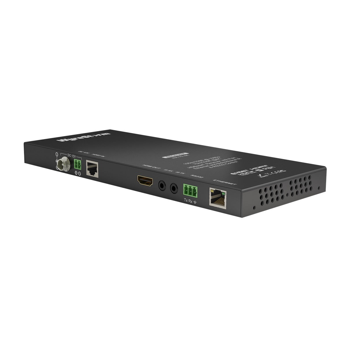 WyreStorm RX-70-4K - 4K HDBaseT Receiver, rear angled