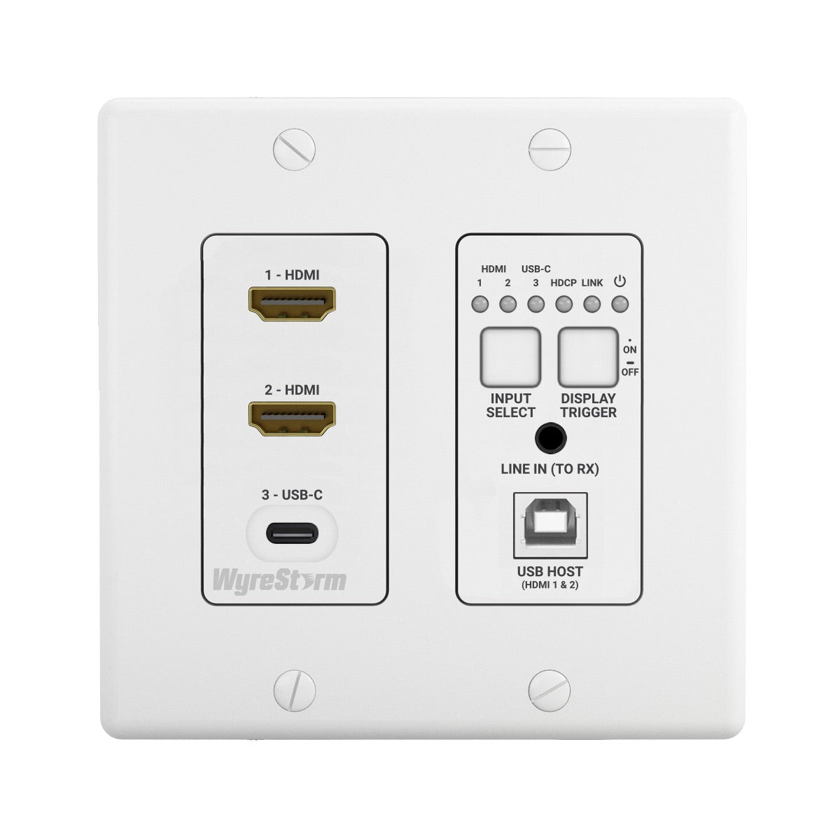 WyreStorm SW-130-TX-US - 4K UHD In-wall HDBaseT Transmitter, 2-gang, front