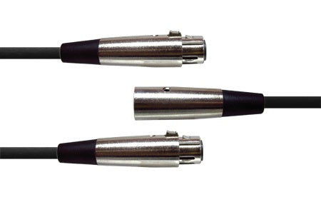 Pro Intercom YC3 - Y-cable with Two 3-pin Female XLRs to One 3-pin Male XLR