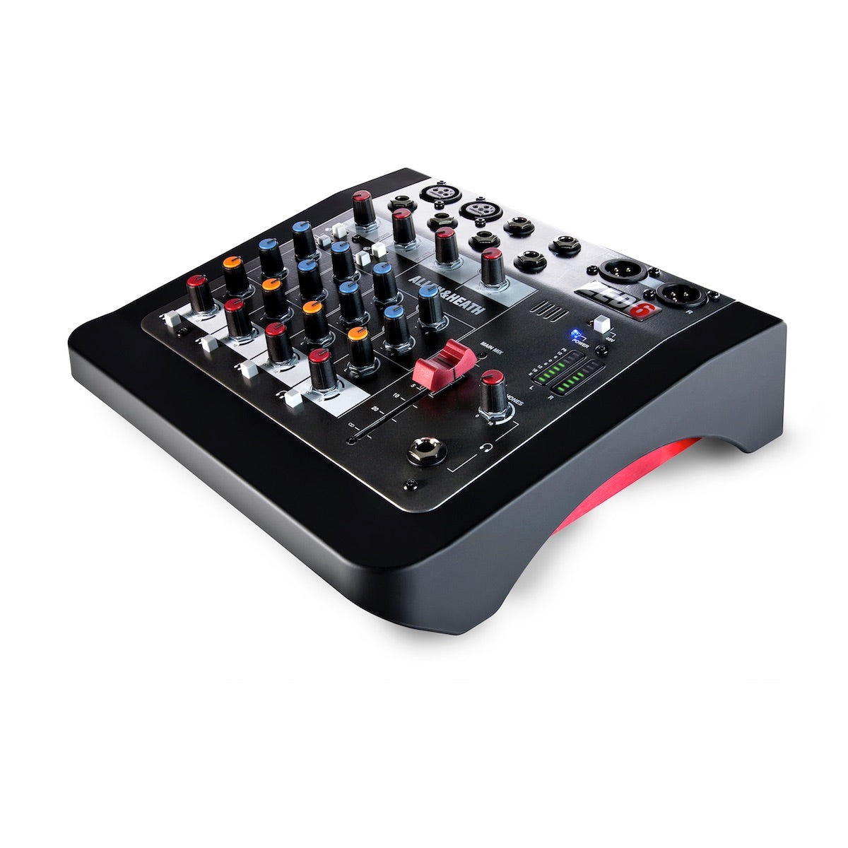 Allen & Heath ZED-6 - 4-channel Compact Analog Mixer, left angle