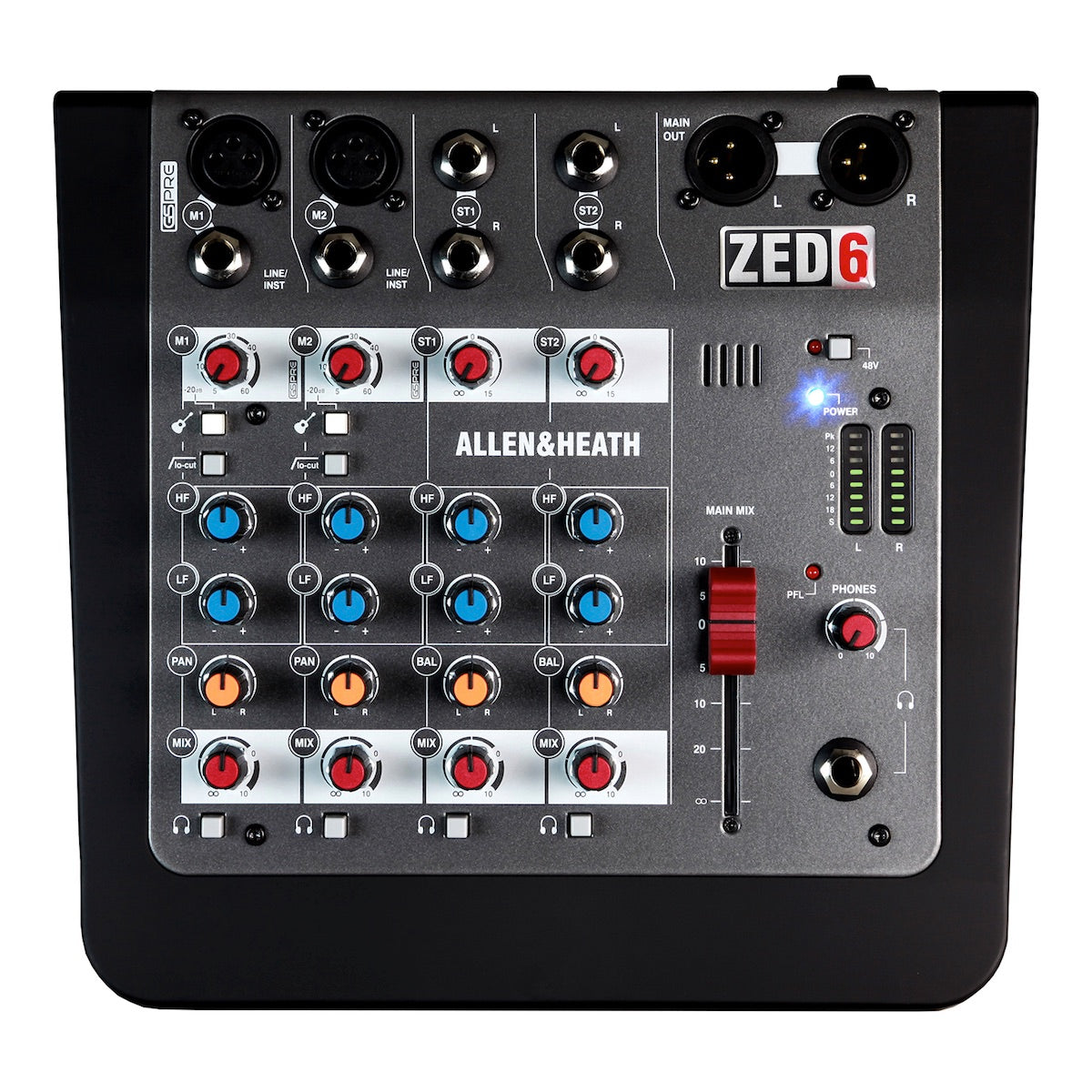 Allen & Heath ZED-6 - 4-channel Compact Analog Mixer, top