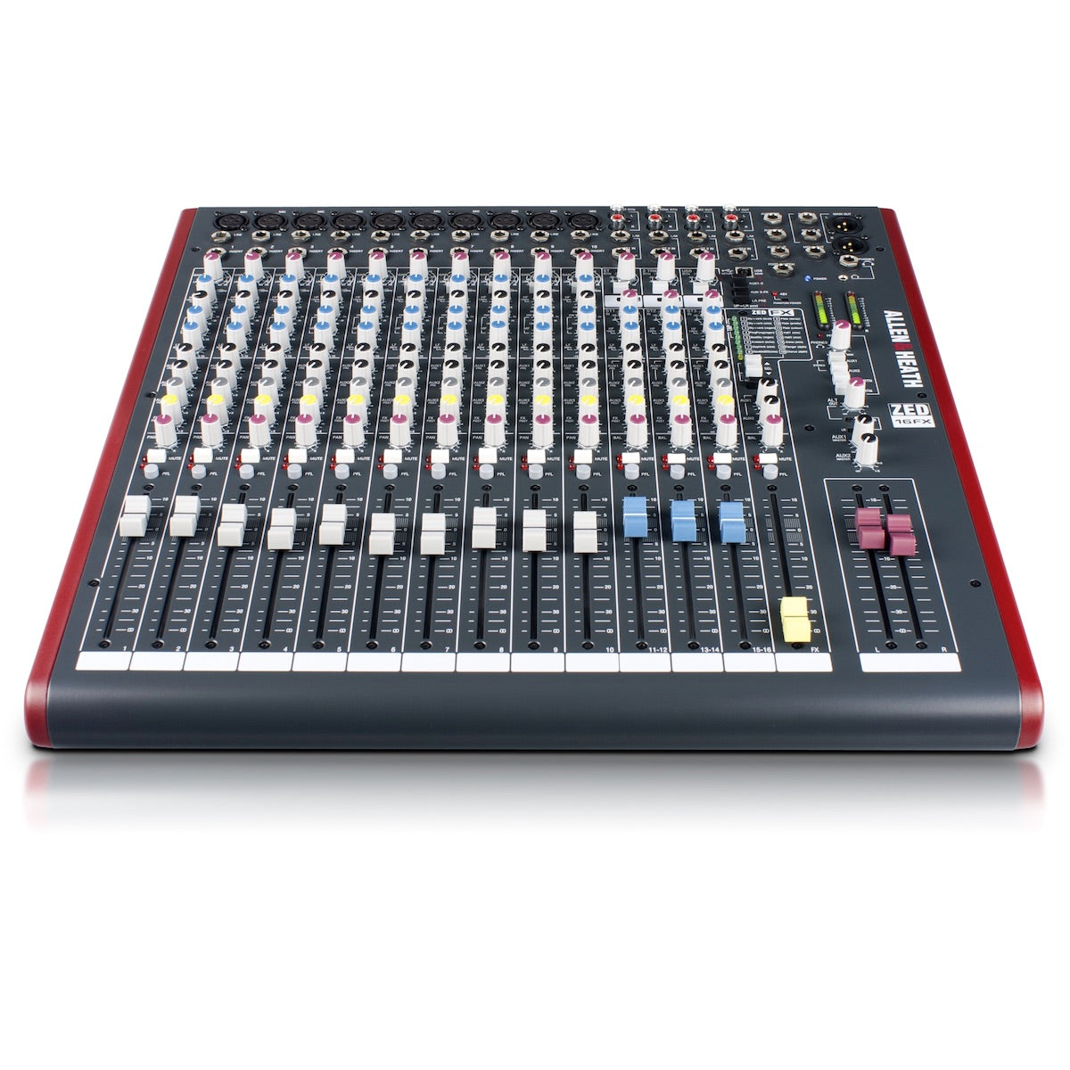 Allen & Heath ZED-16FX 16-Channel Analog USB Mixer with Effects, front