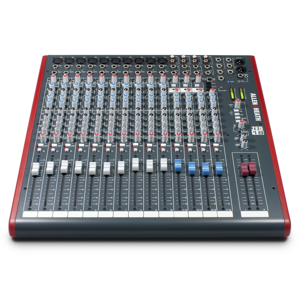 Allen & Heath ZED-18 18-Channel Analog USB Mixer, front