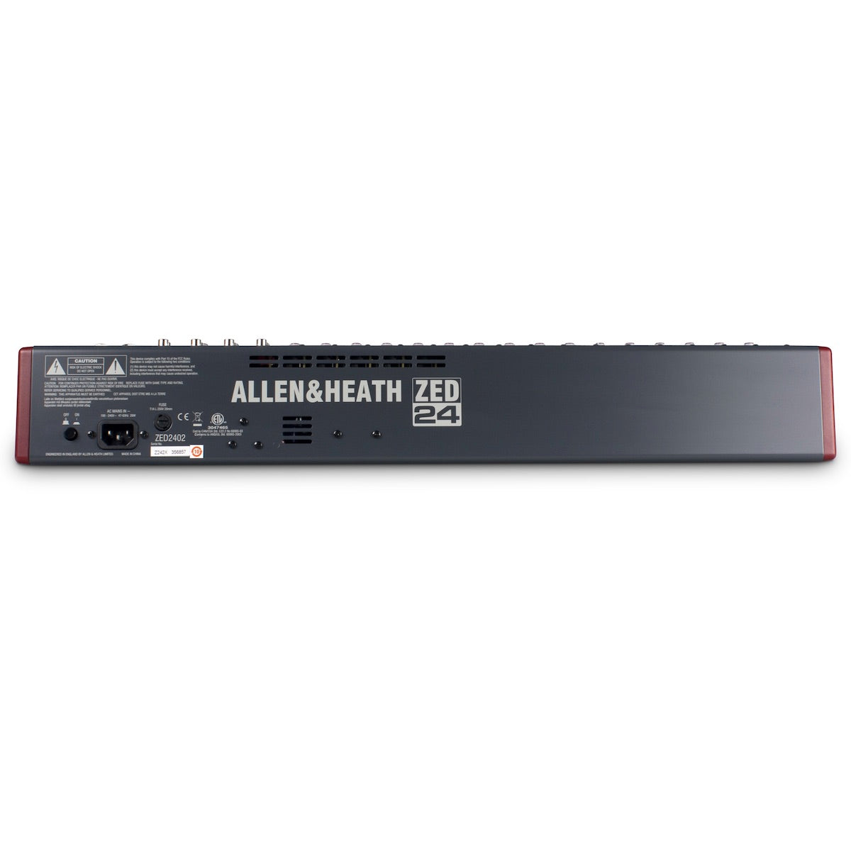 Allen & Heath ZED-24 24-Channel Analog USB Mixer, rear