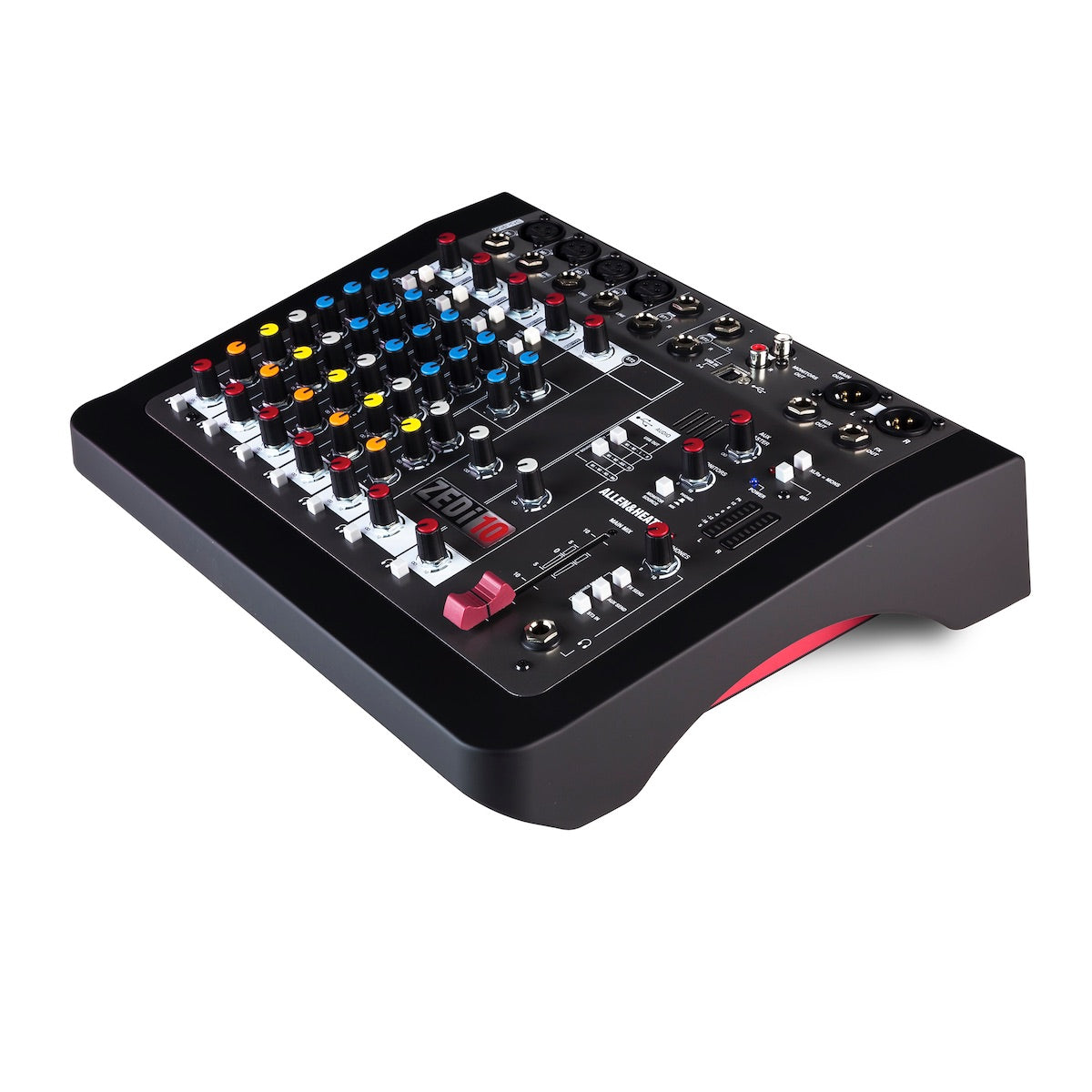 Allen & Heath ZEDi-10 - 10-channel Analog Mixer with USB Audio Interface, left angle