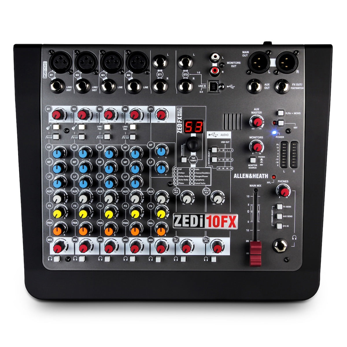 Allen & Heath ZEDi-10FX - 10-channel Analog Mixer with USB Audio Interface  and Effects