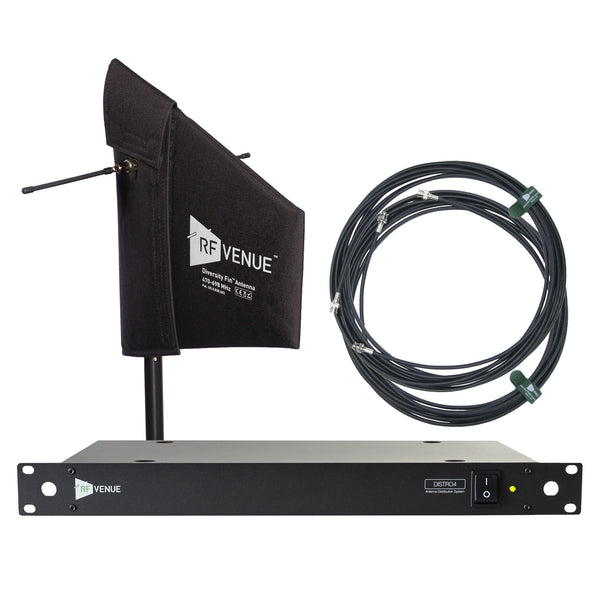 RF Venue 4 Channel Wireless Microphone Upgrade Pack - Avoid dropouts with wireless mics