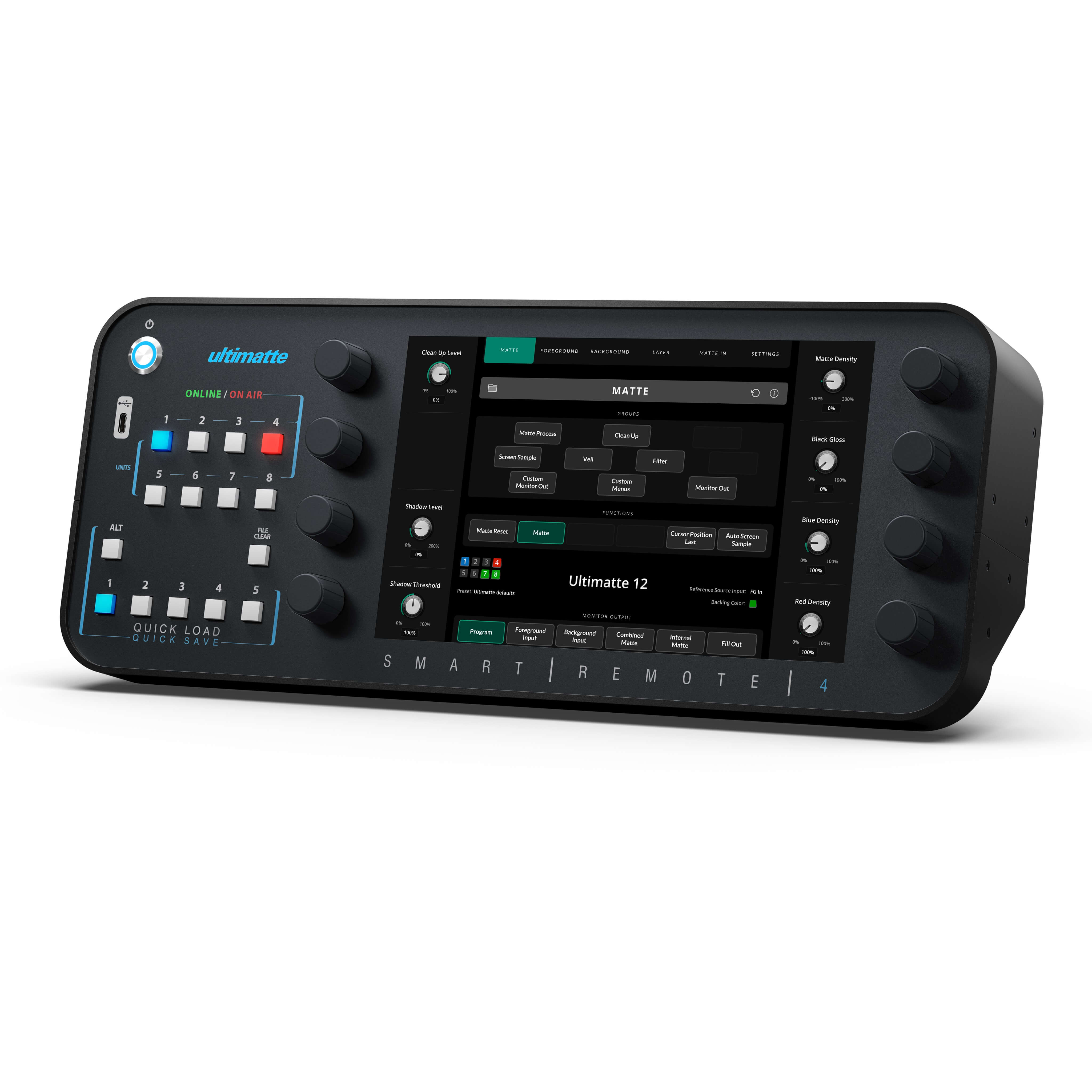 Blackmagic Design Ultimatte Smart Remote 4 G2 - Touchscreen Controller, angle