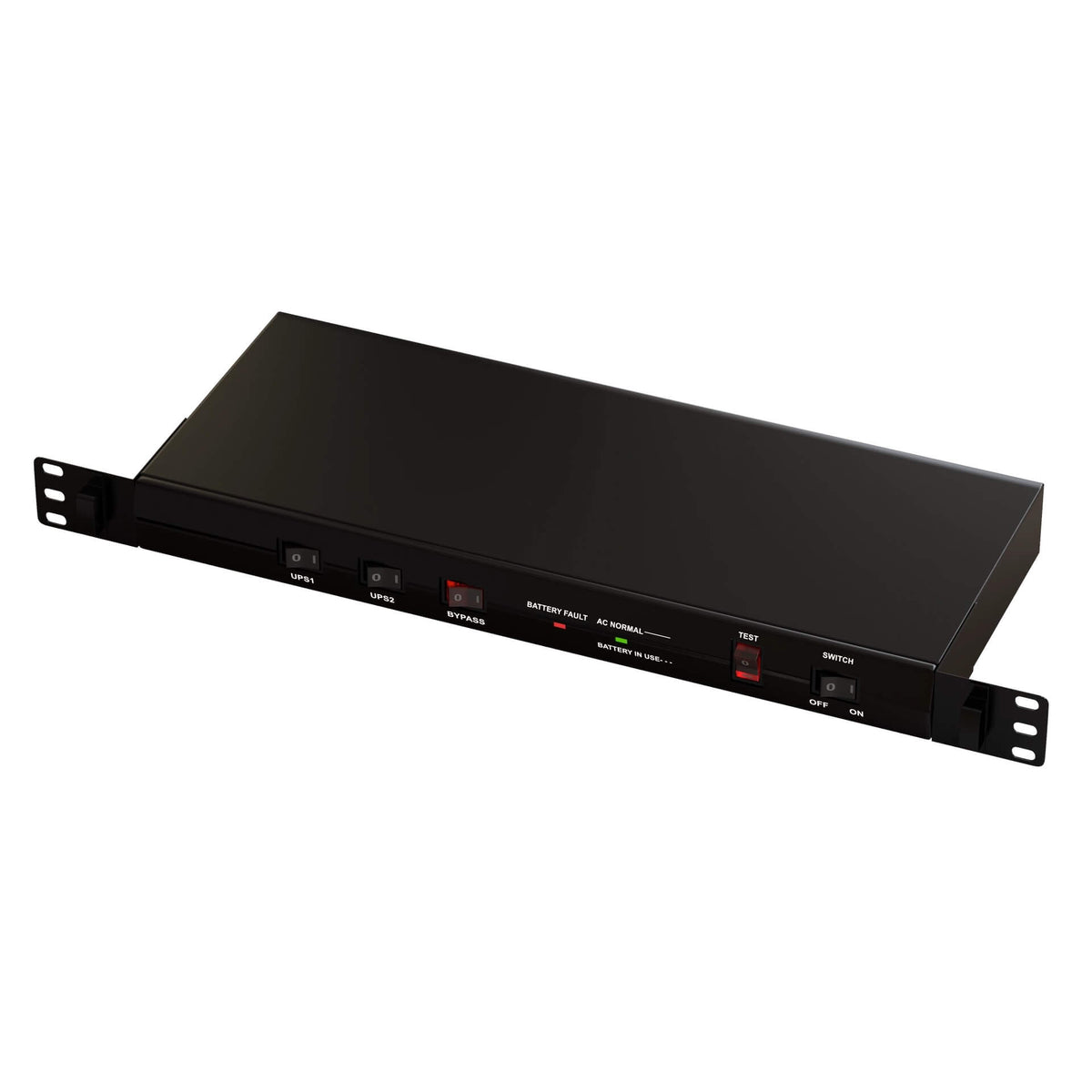 LynTec KIN-1000 - 1U Rackmount Line-Interactive UPS Battery Backup, angled left