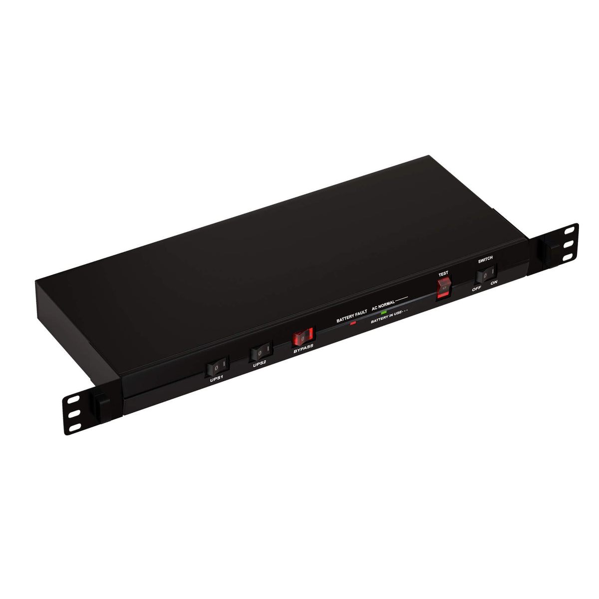 LynTec KIN-1000 - 1U Rackmount Line-Interactive UPS Battery Backup, angled right