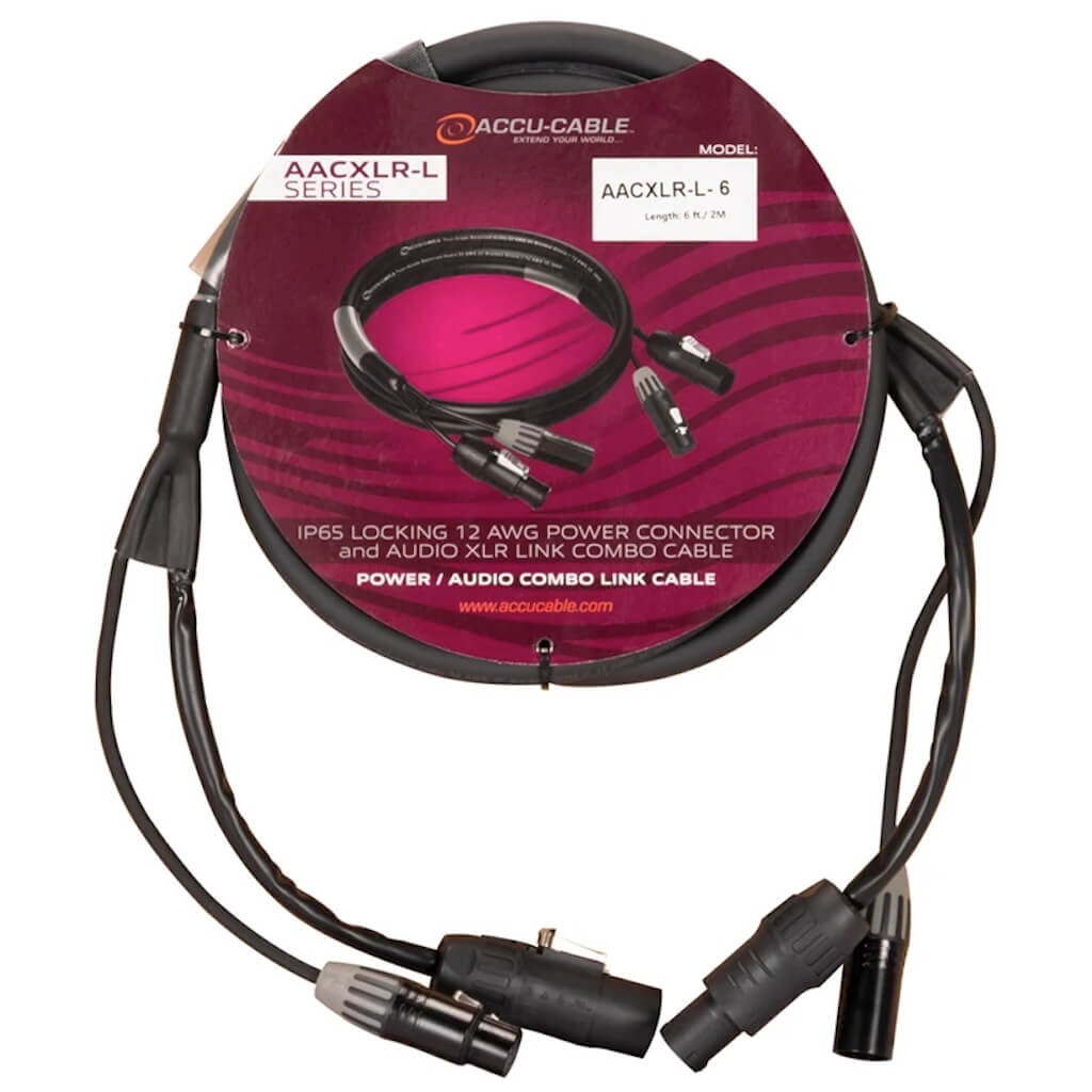 Accu-Cable AACXLR-L-6 - Power and Audio XLR Link Combo Cable