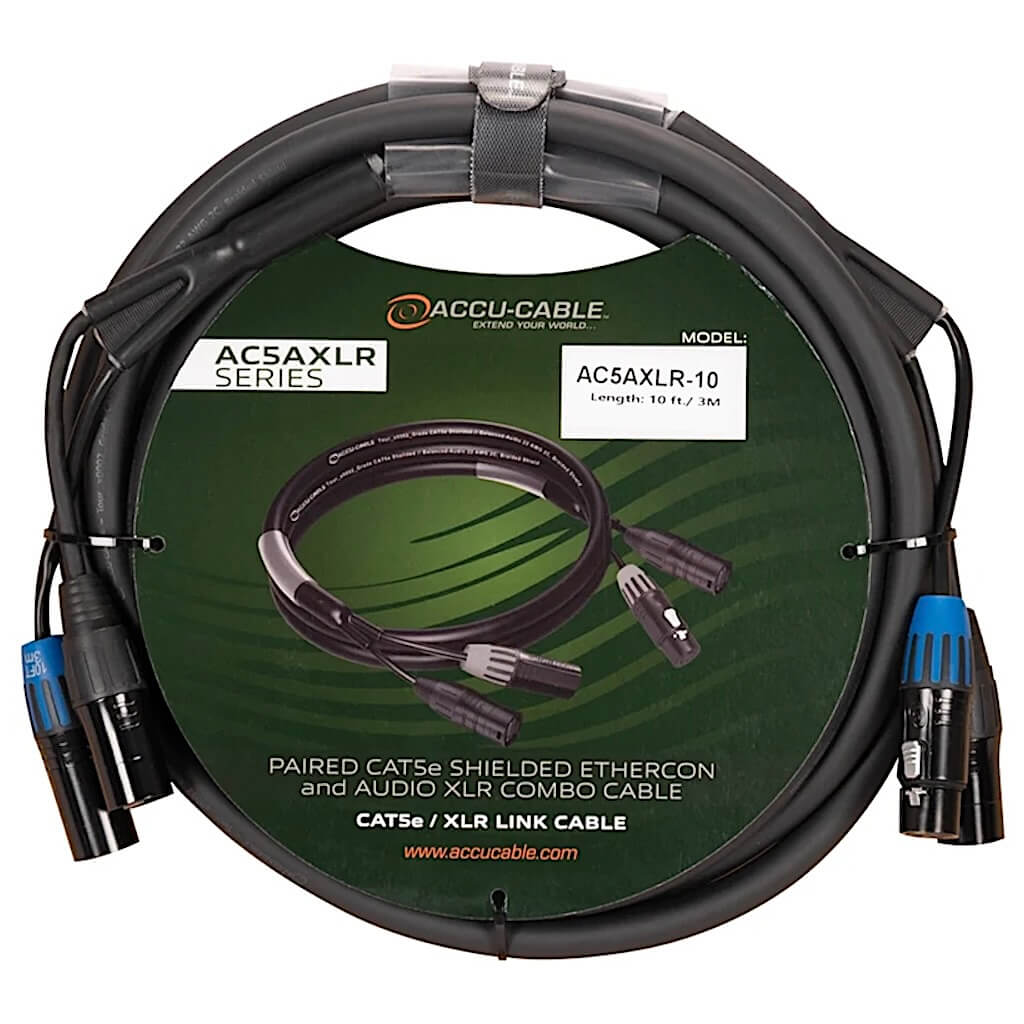 ADJ Accu-Cable AC5AXLR-10 - Network and Audio XLR Combo Link Cable