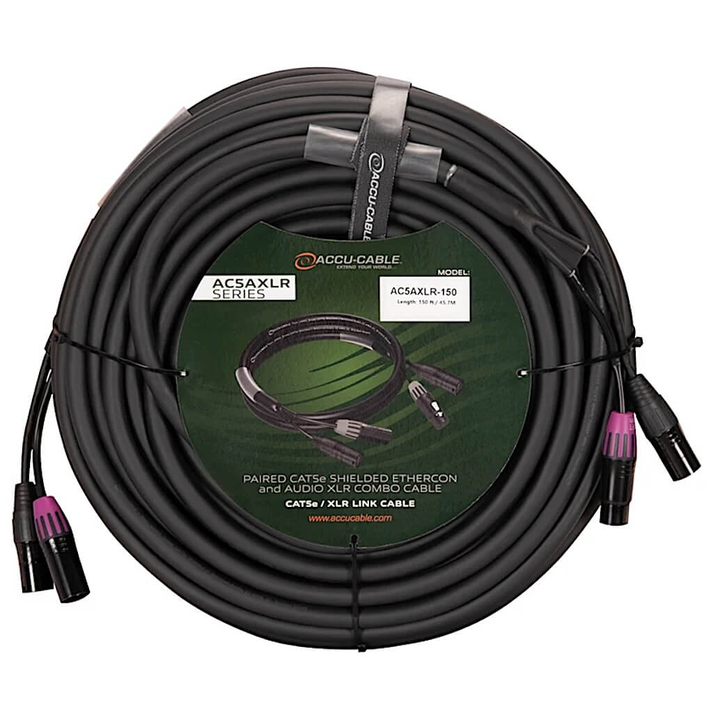 ADJ Accu-Cable AC5AXLR-150 - Network and Audio XLR Combo Link Cable
