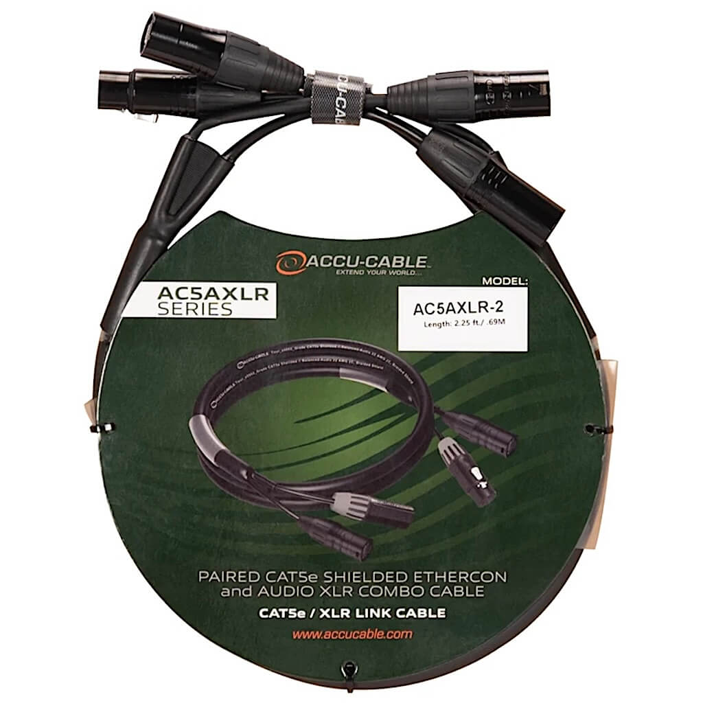ADJ Accu-Cable AC5AXLR-2 - Network and Audio XLR Combo Link Cable